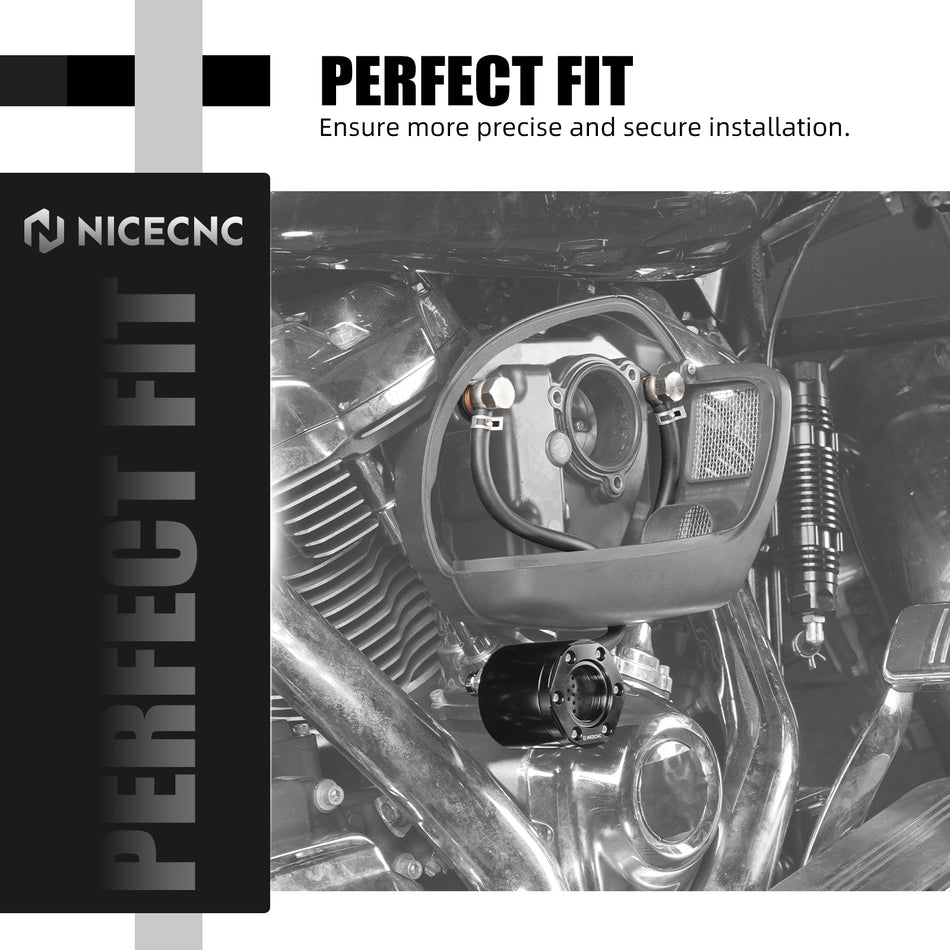NICECNC External Breather Kit Head Breather System for Harley Breakout FXBRS 114 Electra Glide Ultra Classic FLHTCU