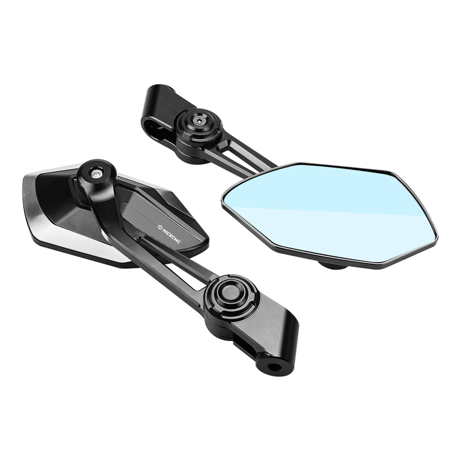 NICECNC Foldable Rotatable Convex Rearview Mirrors For BMW R 1200 1250 1300 GS ADV