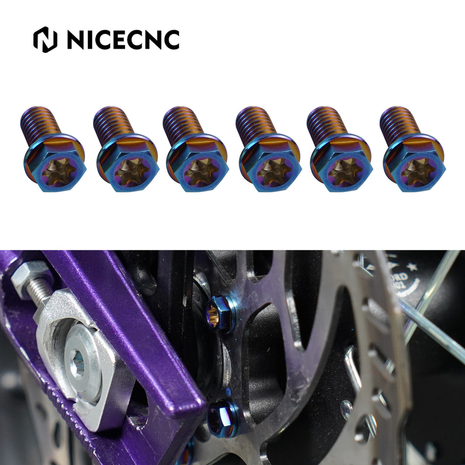 NiceCNC Electric Dirt Bike M6 Rear Brake Disc Pad Screws Kit For Sur-Ron Light Bee X S L1E Surron Electric Bike Segway X160 X260