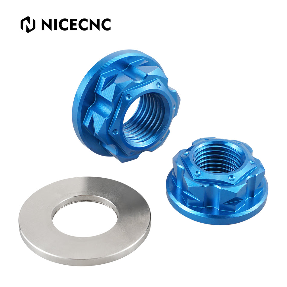 NiceCNC Front Rear Axle Nut for Yamaha YZ85 2002-2008 Billet Aluminum CNC Machined