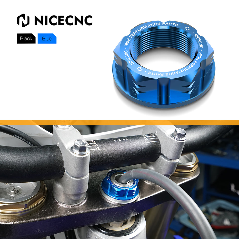 NiceCNC Motorcycle Steering Stem Nut For Yamaha WR 250FX 450F YZ 125 X 250 250F 250X 450F WR250F 2006 2007 2009 2011 2012 2013