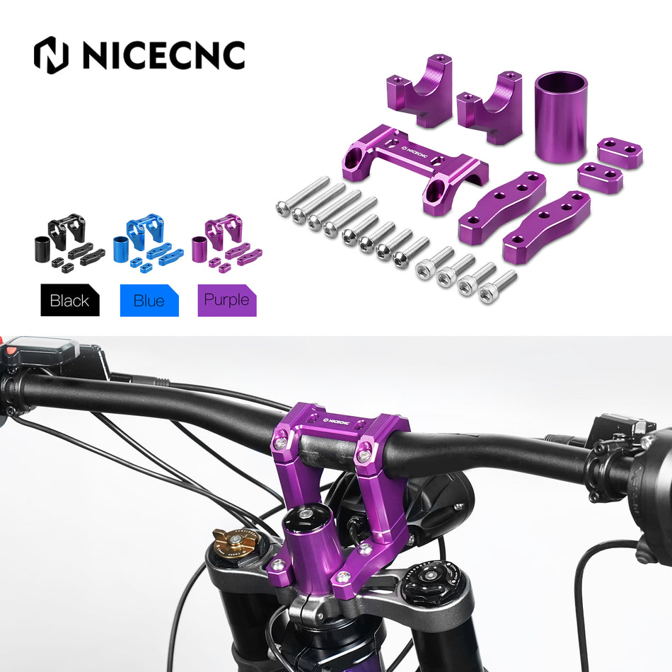 NiceCNC Front Handlebar Bar Riser Mount Bracket For Surron light bee X S L1E Bike 2023 2024 Sur ron Parts Segway X160 X260