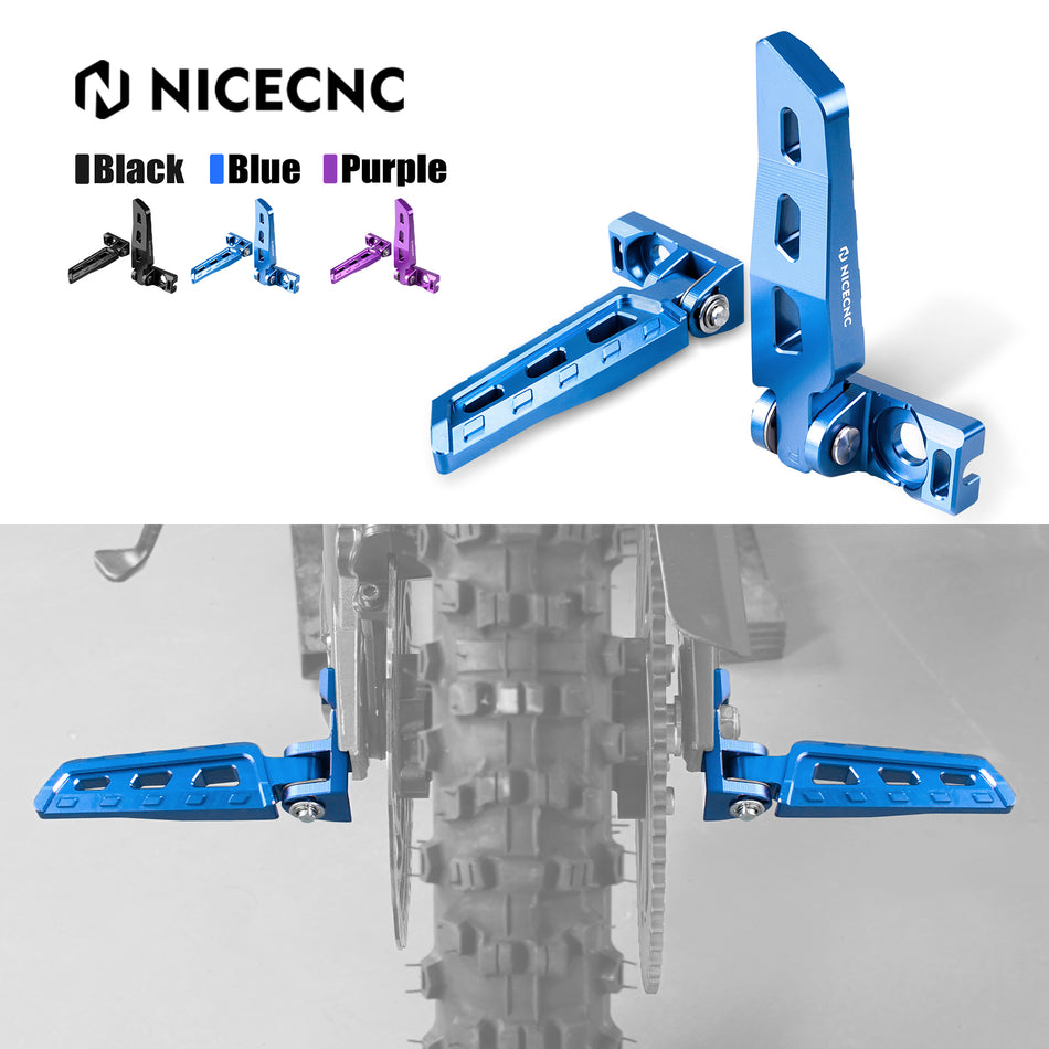 NICECNC Aluminum Chain Tensioner Adjuster Blocks & Rear Pegs for Surron Light Bee X S L1E Segway X260 Sur-ron Sur Ron Bike Part