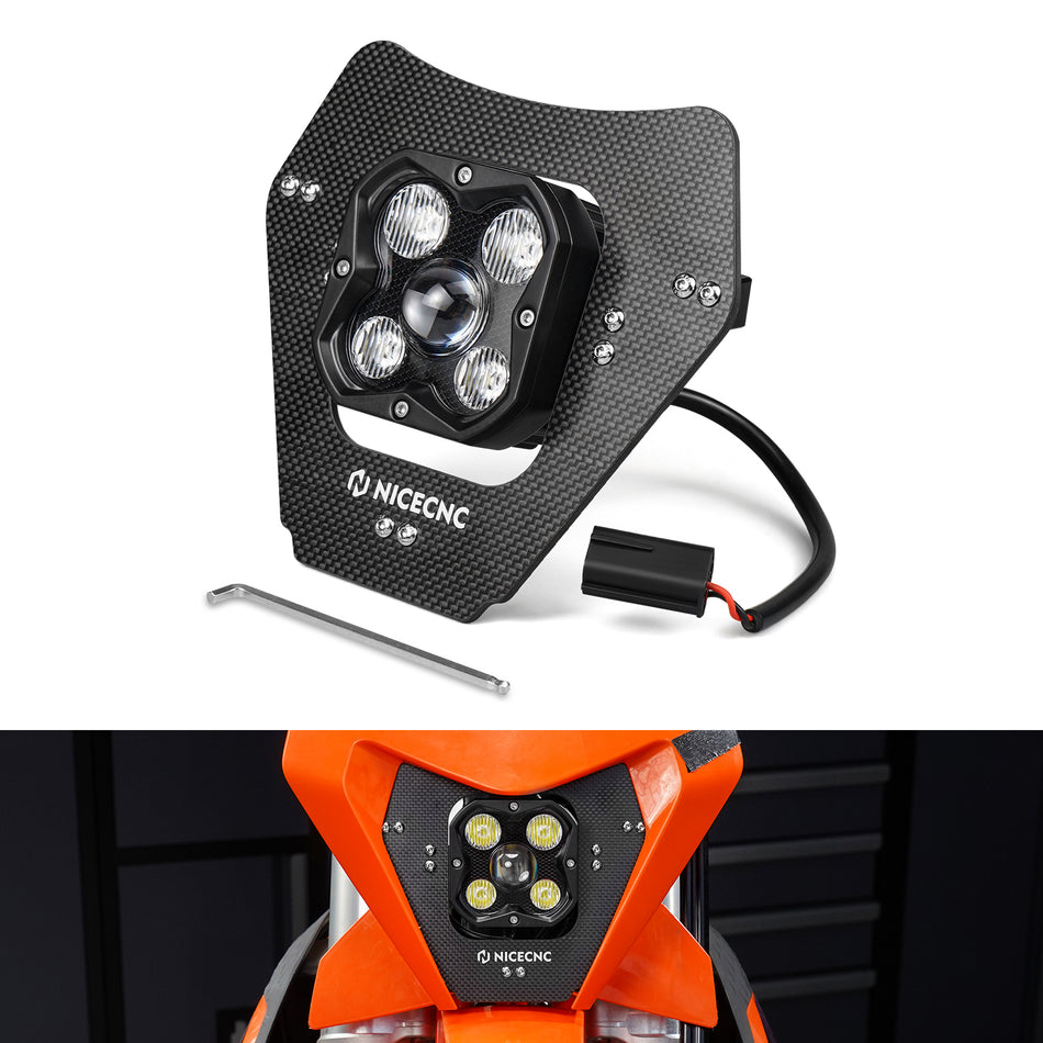 NICECNC LED Lamp Headlight For KTM 150-500 EXC/EXCF/XCW/XCF-W/XW-F 2024-2025