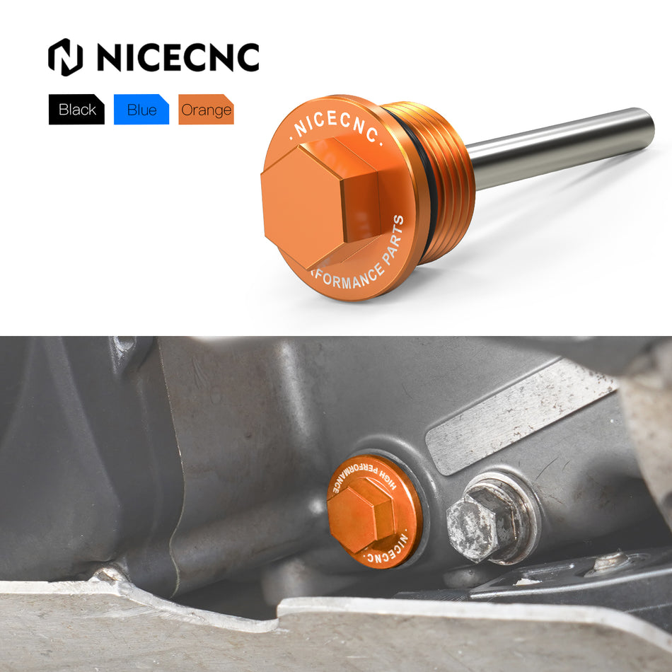 NICECNC for KTM EXC-F 500 450 350 250 XCF-W SXF XCF SMR 2015-2023 Motorcycle Magnetic Oil Drain Plug Bolt Left Oil Filter Plug