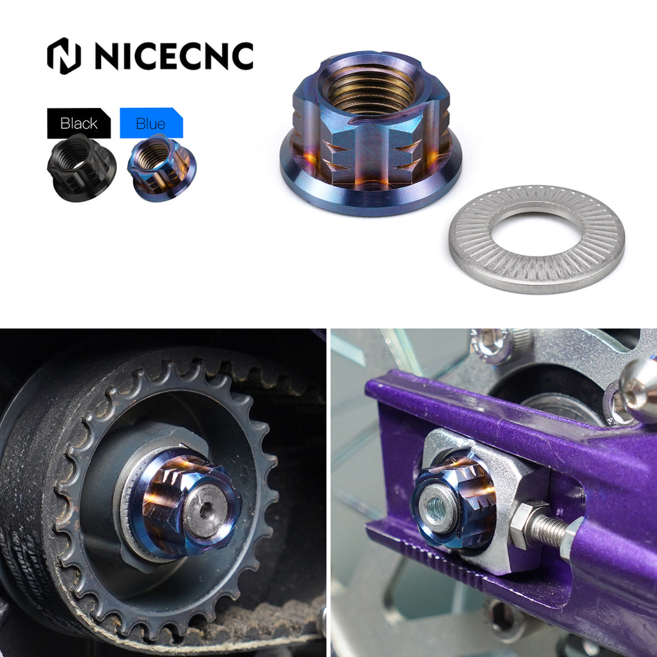 NiceCNC M12X1.25mm Primary Belt Pulley Nut Screw for Sur-Ron Surron Light Bee X S L1E Segway X160 X260 X 160 260