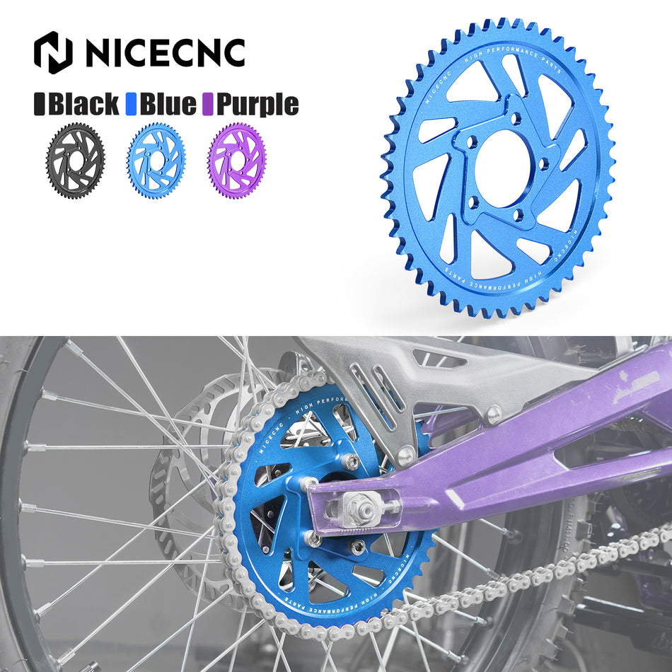 NICECNC Aluminum Electric Motorcycle 48T Rear Sprocket for Light Bee X S L1E Segway X160 X260 E Dirt Bike Parts