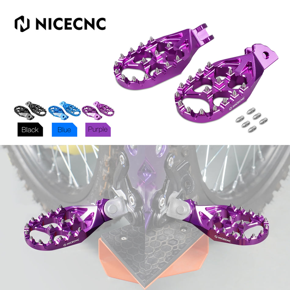 NiceCNC Enlarged Aluminum Foot Pegs Footrest Footpegs For Surron light bee X light bee S light bee L1E Segway X160 X260 2022 2023 2024