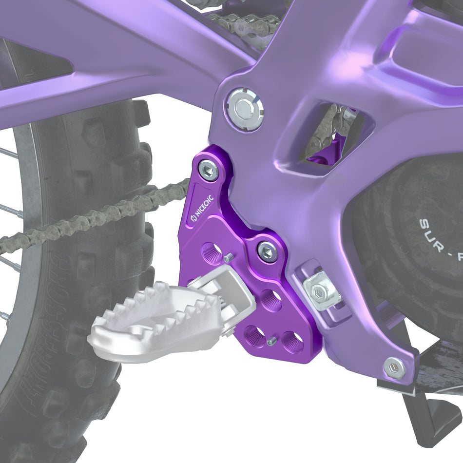 NiceCNC Motorcycle FootPegs Bracket Package For Sur-ron light bee X S L1E Segway X160 X260 Surron light bee X light bee S light bee L1E