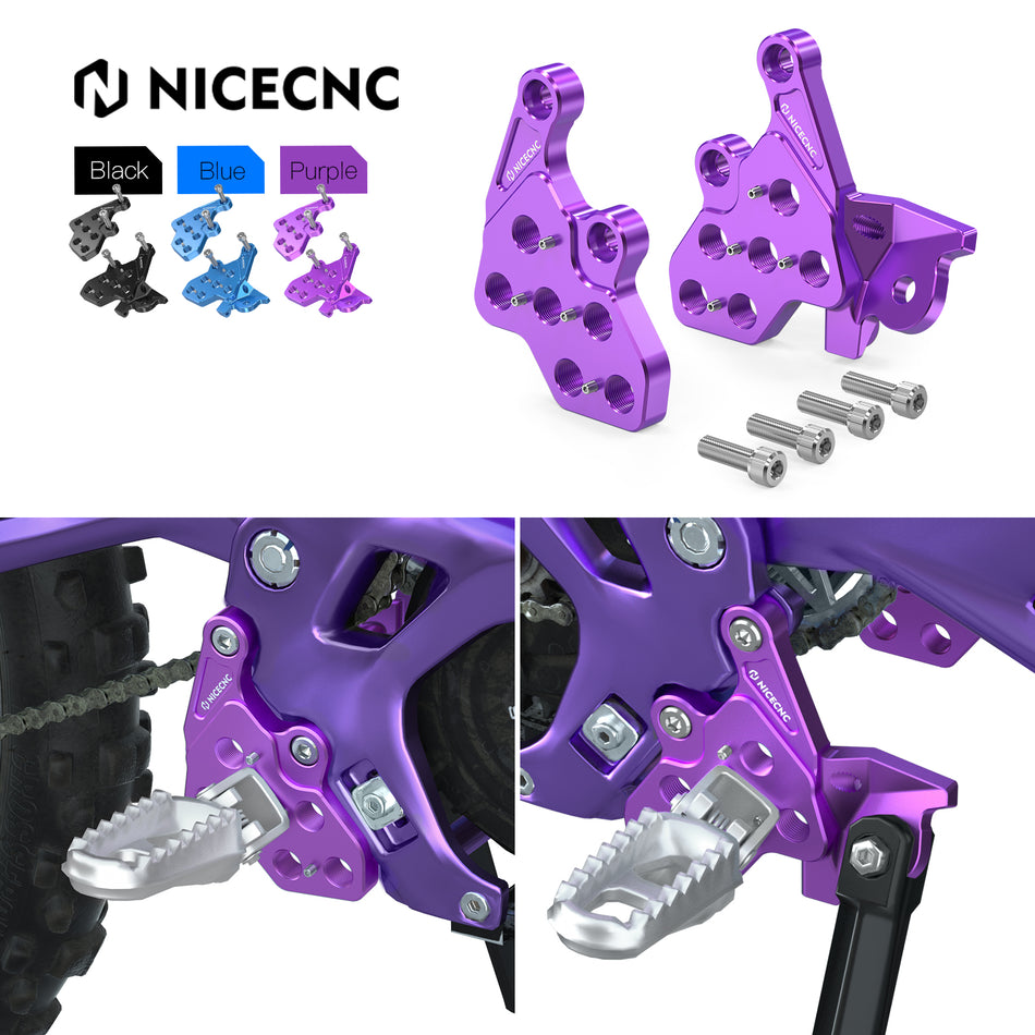 NiceCNC Motorcycle FootPegs Bracket Package For Sur-ron light bee X S L1E Segway X160 X260 Surron light bee X light bee S light bee L1E