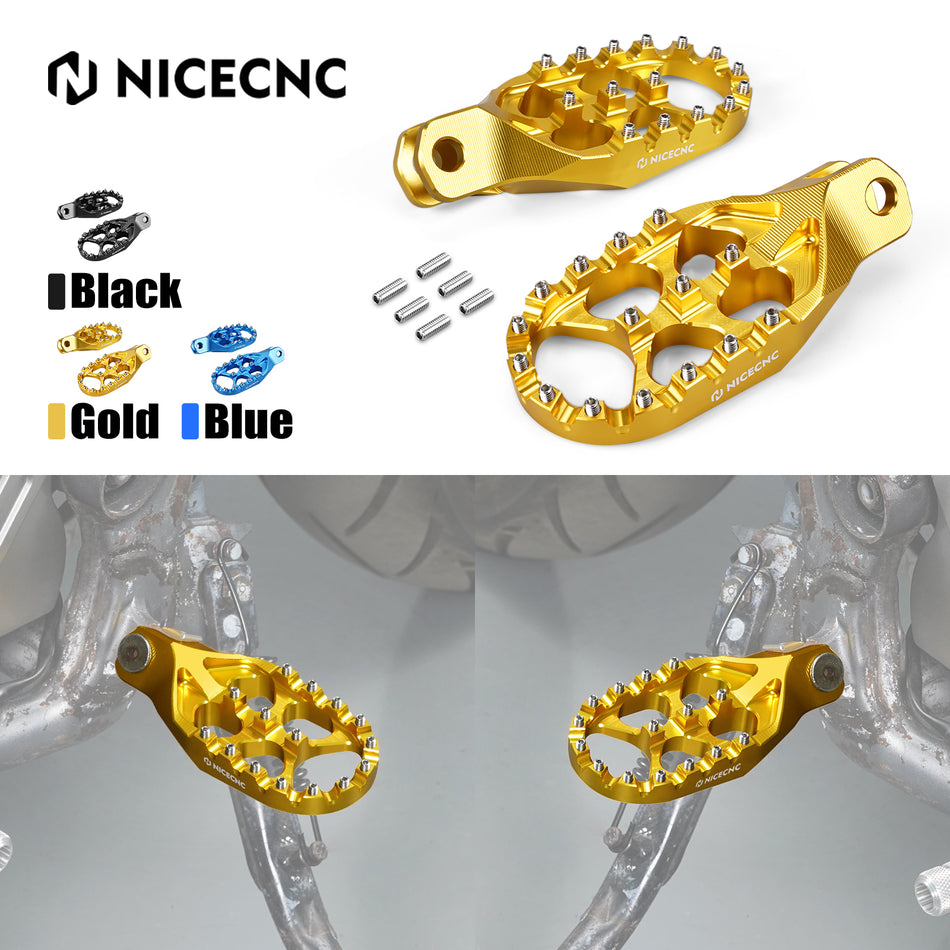 NICECNC Motorcycle Aluminum Enlarged Foot Pegs Footpeg Footrest for Suzuki DRZ400SM 2005-2024 DRZ 400 S 400S DRZ400S 2000-2024