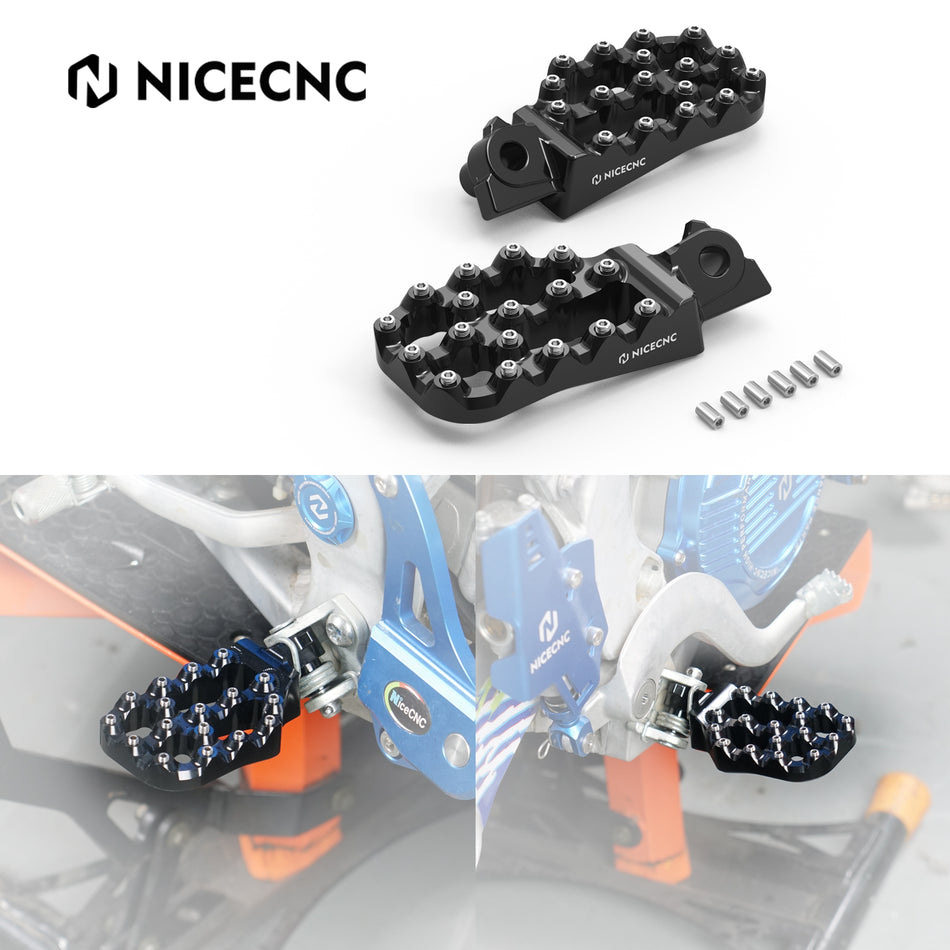 NICECNC for Yamaha YZ250 YZ125 2005-2024 YZ250F WR250F WR450F 2005-2023 YZ 450F 125X 250X Offset Extender Foot Pegs Footrest