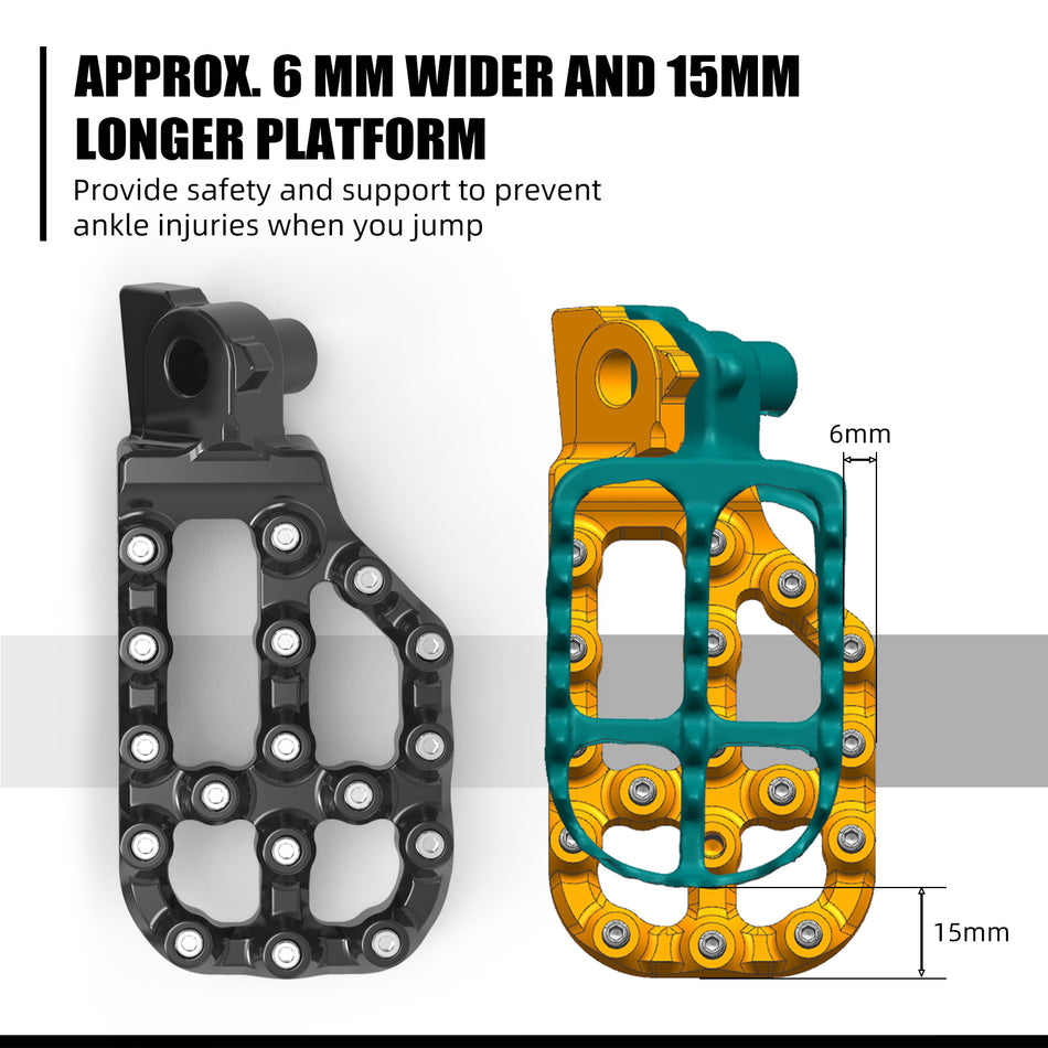 NICECNC for Yamaha YZ250 YZ125 2005-2024 YZ250F WR250F WR450F 2005-2023 YZ 450F 125X 250X Offset Extender Foot Pegs Footrest