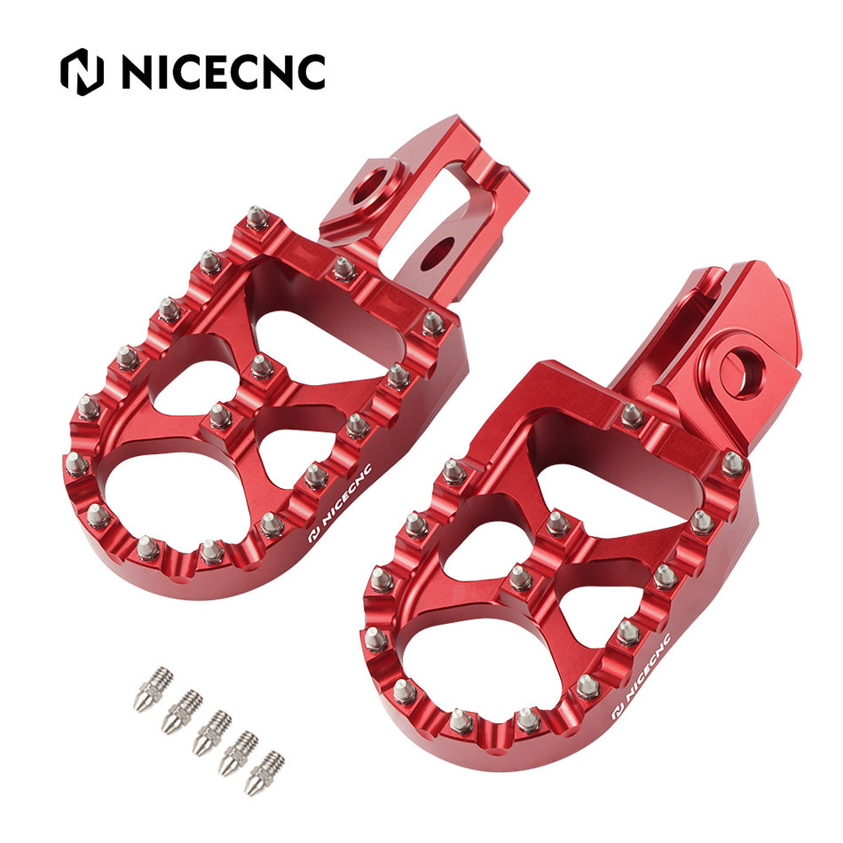 NICECNC Motorcycle Wide Foot Pegs Pedals for Beta 200RR 250RR 300RR 350RR 390RR 430RR 2020-2022 2023 2024