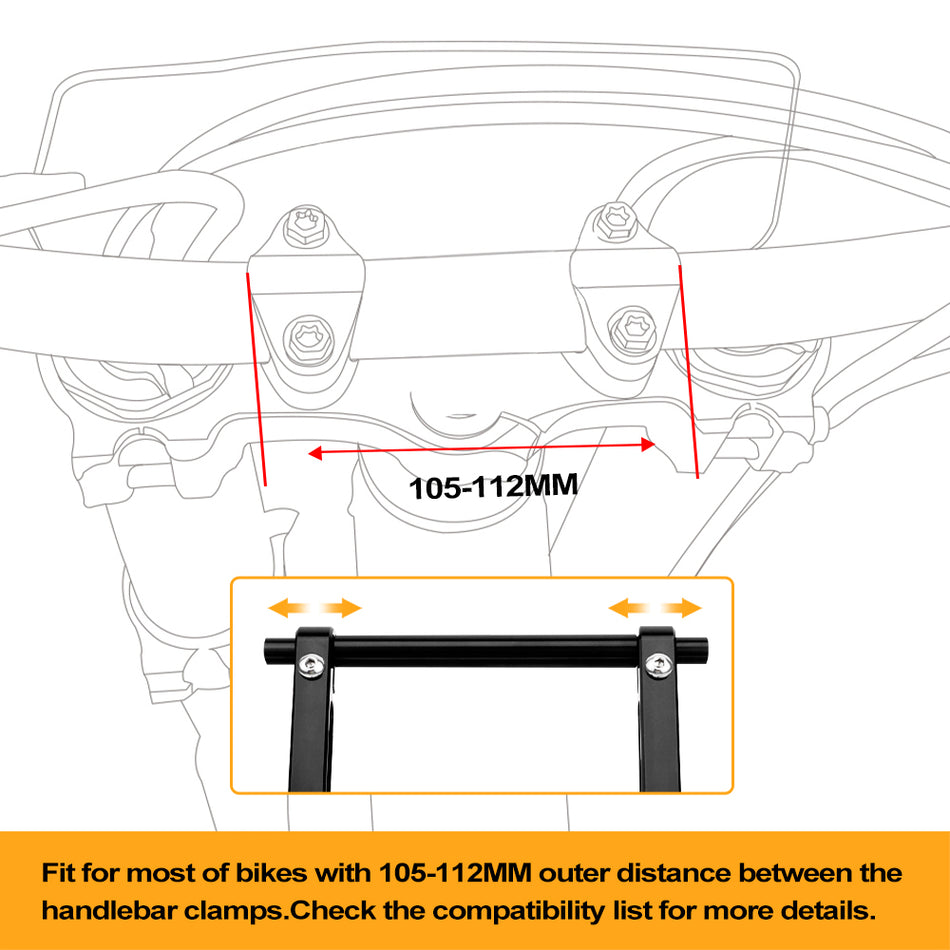 NiceCNC Roadbook Mounting Arms Handlebar Bracket for KTM Husqvarna Husaberg Yamaha Suzuki GasGas Beta Honda Kawasaki SX TE XCF-W 690 Enduro RR SM