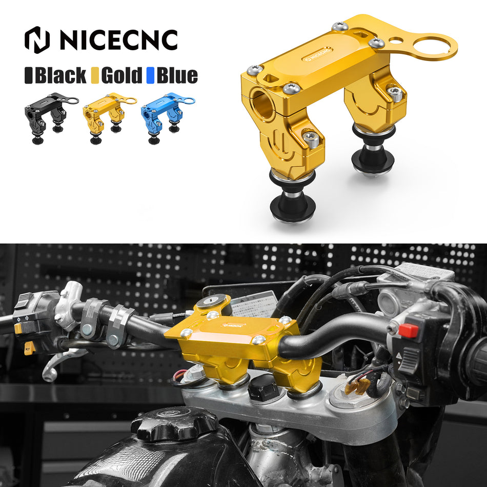 NICECNC Aluminum HandleBar Riser Mount Clamp Kit For Suzuki DRZ400SM 2005-2024