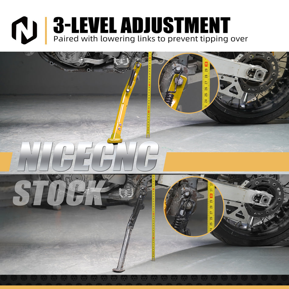 NICECNC Adjustable Kickstand Aluminum For Suzuki DRZ400/E/S/SM 2000-2024