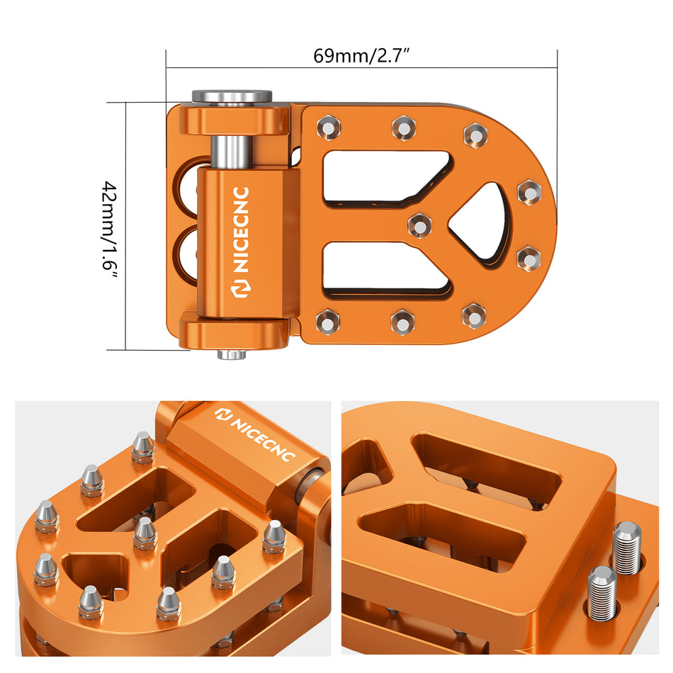 NICECNC Dual Rear Brake Lever Step Plate for KTM 790 890 ADVENTURE/R/S/rally 2021-2025