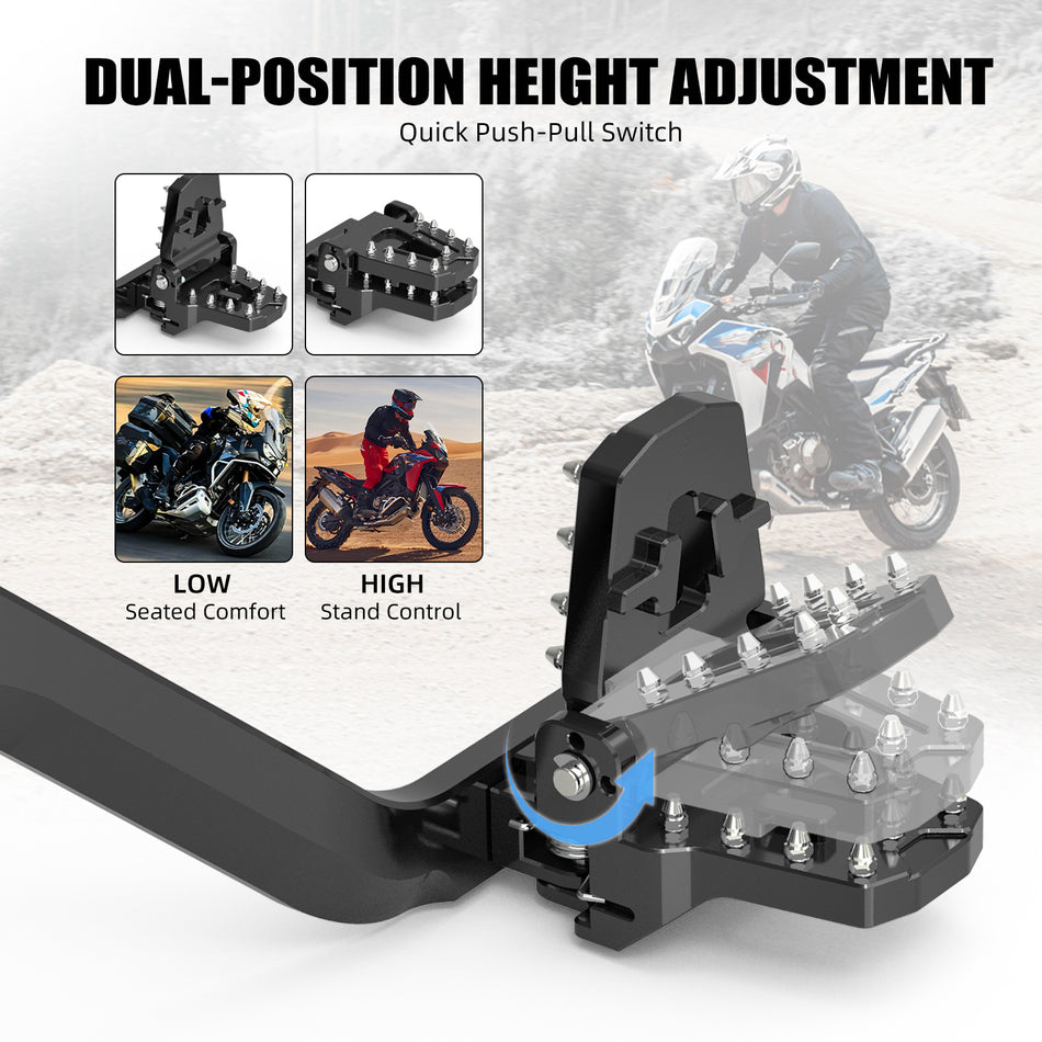 NICECNC for Honda CRF1000L Africa Twin Adventure Anti-Slip Adjustable Dual Brake Pedal 46500-MJP-G50