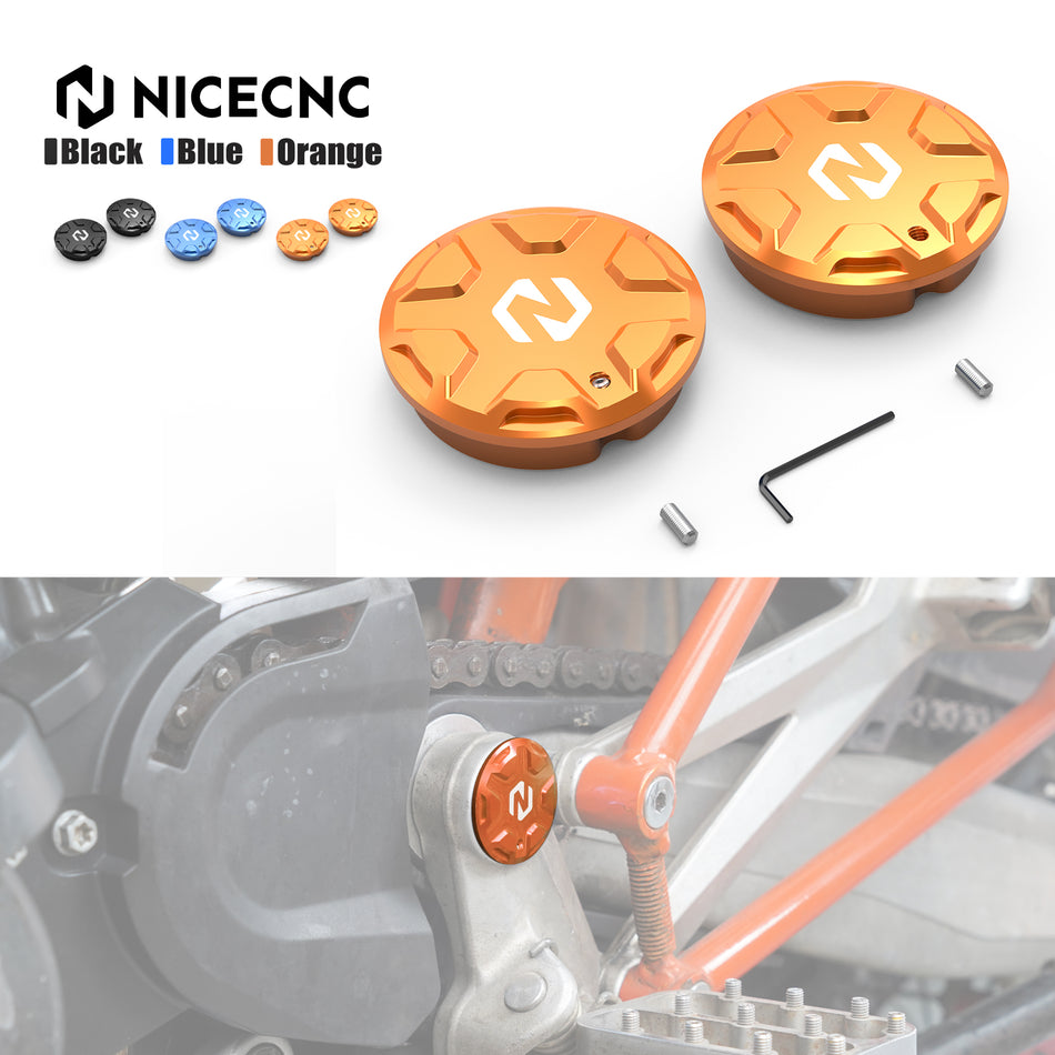 Swingarm Pivot Hole Plugs for KTM 690 ENDURO / SMC R 2008–2025 Husqvarna 701 SUPERMOTO
