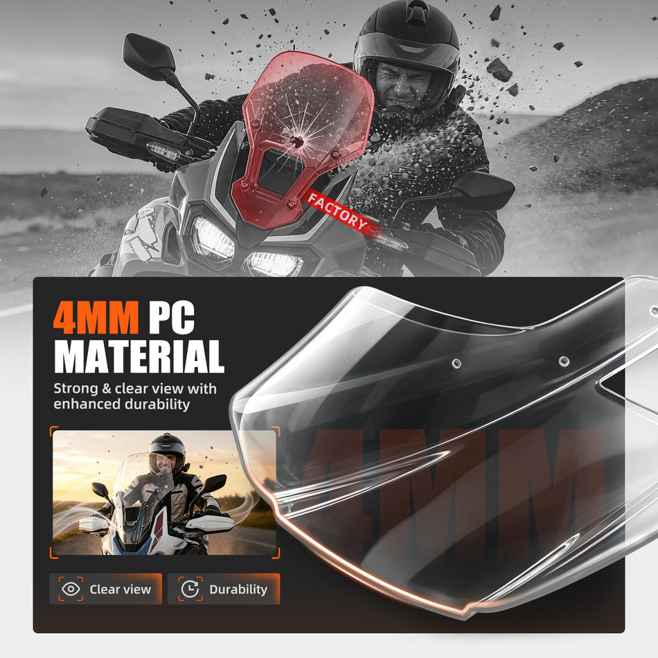 NICECNC Motorcycle Windshield /Windscreen For Honda CRF1100L Africa Twin Adventure sports ES 2020-2026