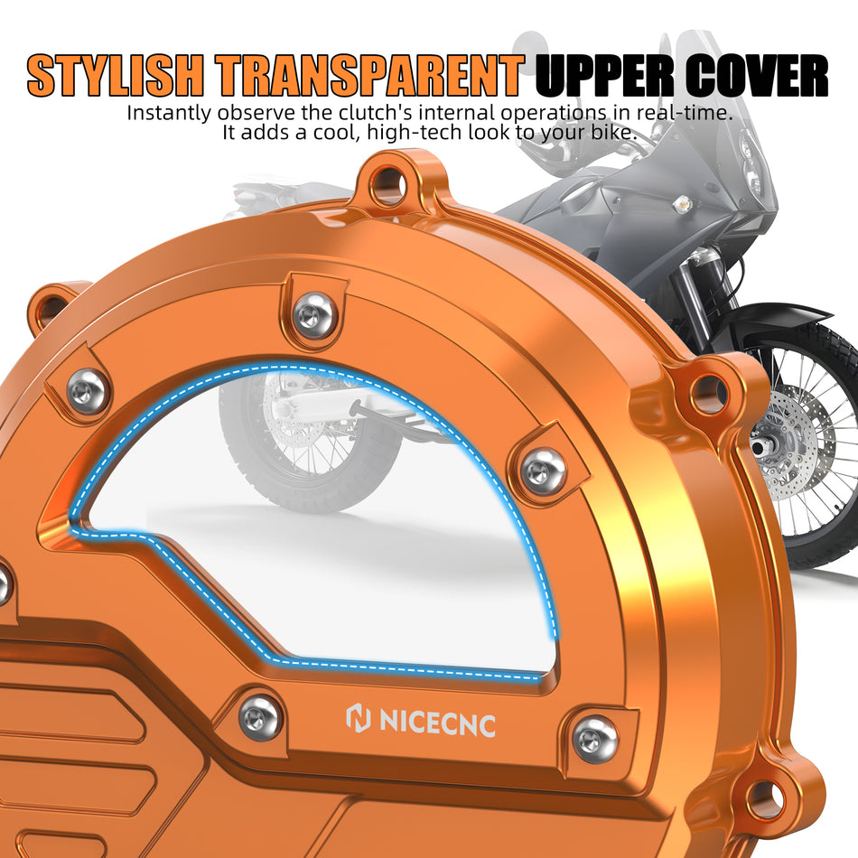 NiceCNC Transparent Clutch Cover For KTM Adventure Duke Supermoto SMR SMT