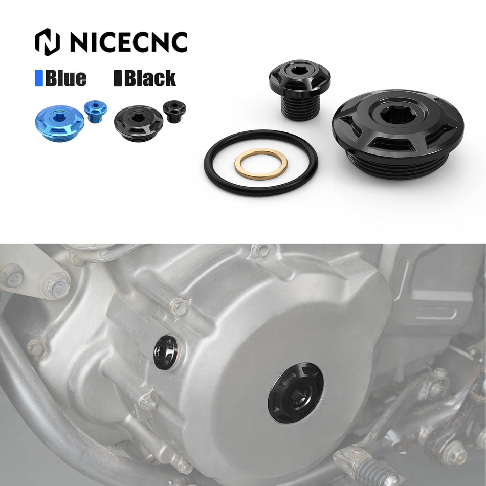 NICECNC Aluminum Engine Plugs Timing Inspection Plugs for Suzuki DR650S DR650SE 1996-2025 DR 650 SE S 650S 650SE