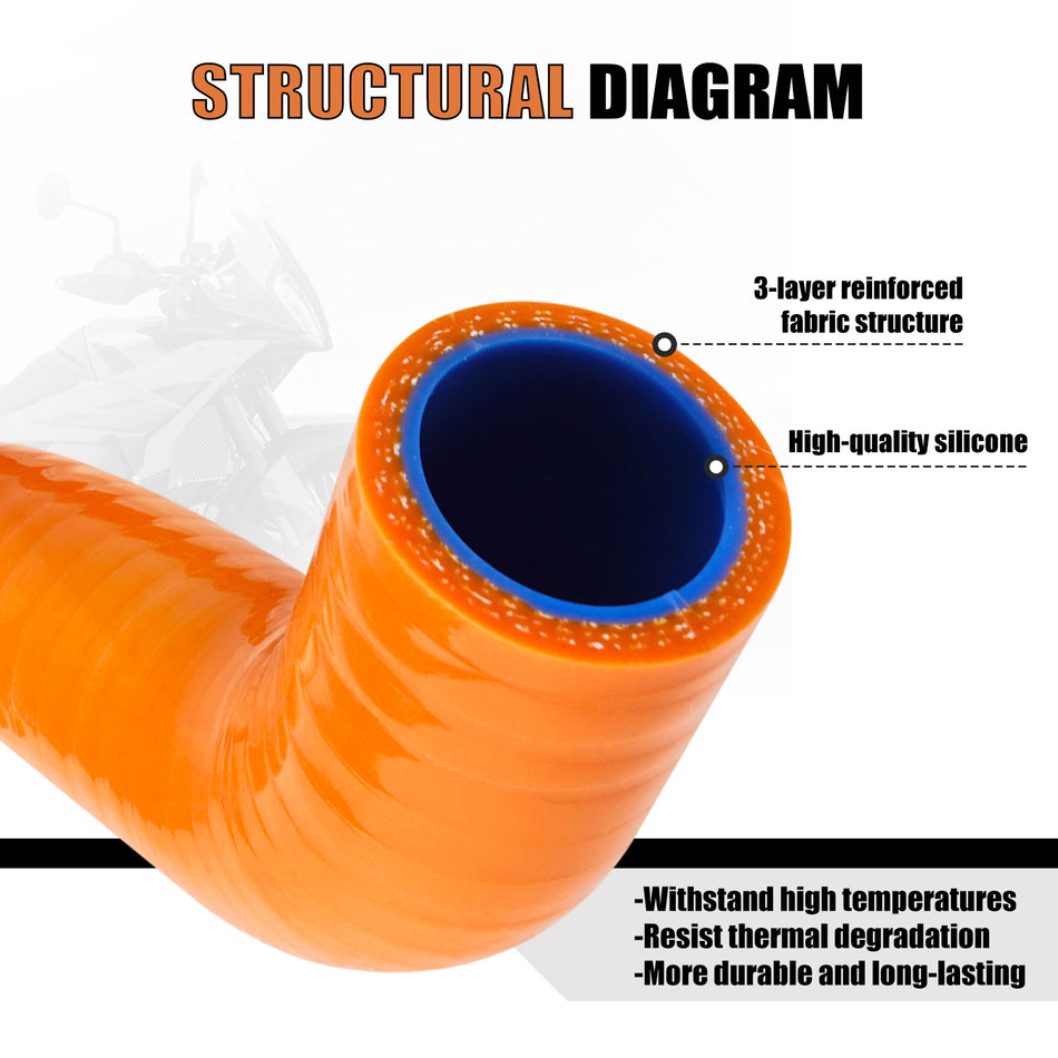NICECNC Motorcycle Silicone Radiator Hose Kit for KTM 790 890 Adventure R Rally 2019-2025 Husqvarna Norden 901 2022-2025