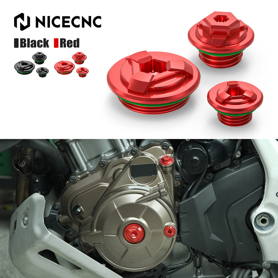 NICECNC Timing Inspection & Oil Filler Cap Set for Honda CRF1100L Africa Twin Adventure Sports 2016-2019 2020-2025