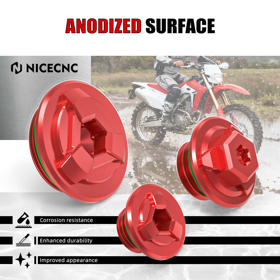 NICECNC Timing Inspection & Oil Filler Cap Set for Honda CRF1100L Africa Twin Adventure Sports 2016-2019 2020-2025