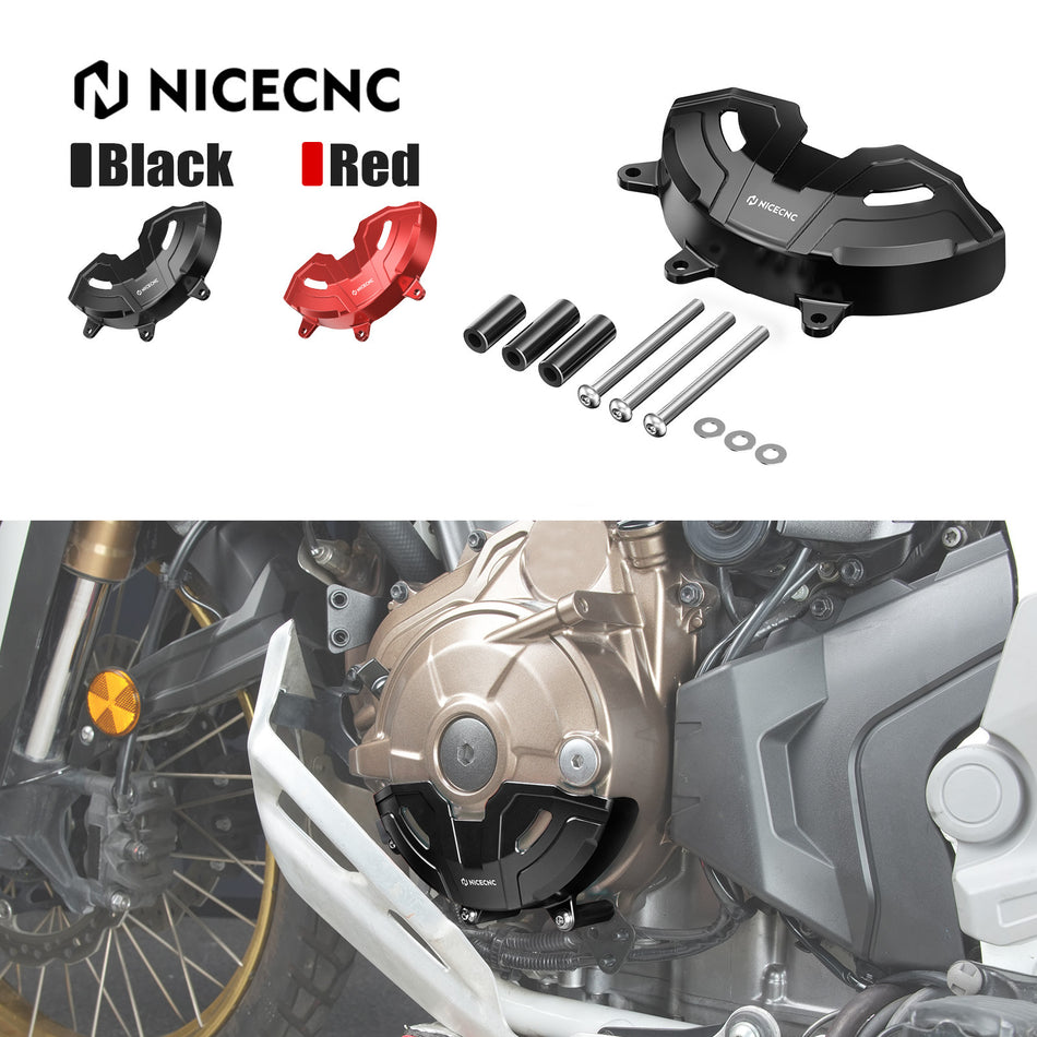 NICECNC Aluminium Left Motor Stator Cover Protecter Guard for Honda Crf1100 Africa Twin Adventure Sports 2020-2025 11320-MKS-E00