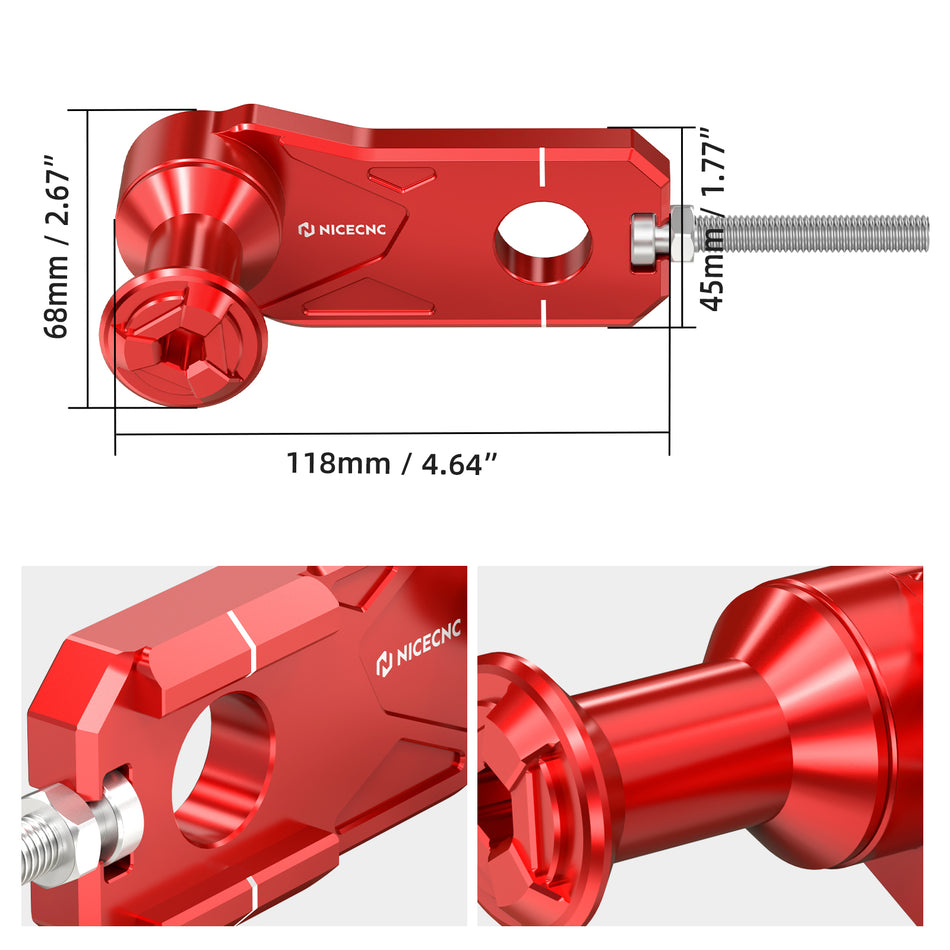 NICECNC Rear Chain Adjuster with Stand Hook For Honda CRF1100L Africa Twin /Adventure Sports 2020-2025