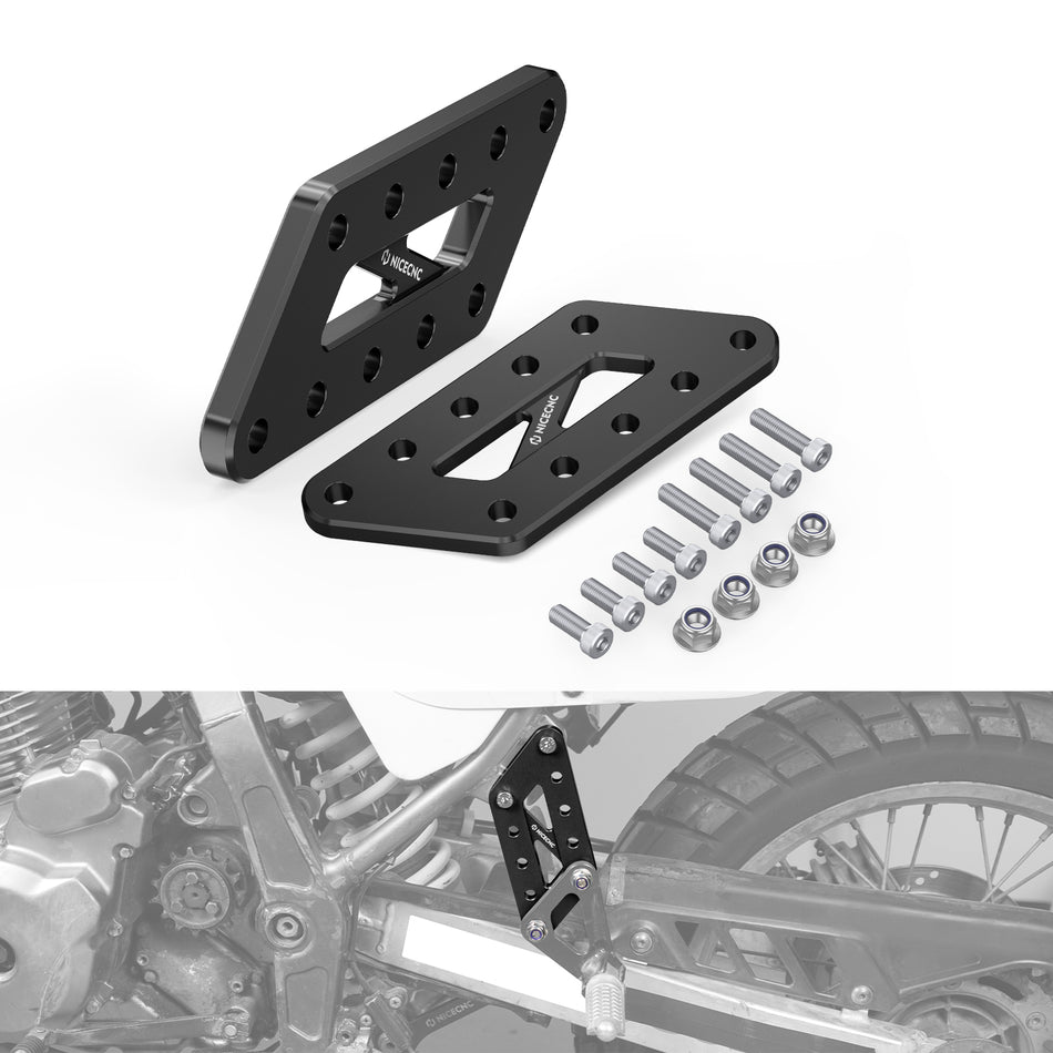 NICECNC Passenger Foot Peg Relocation Brackets for Suzuki DR650 1996-2024