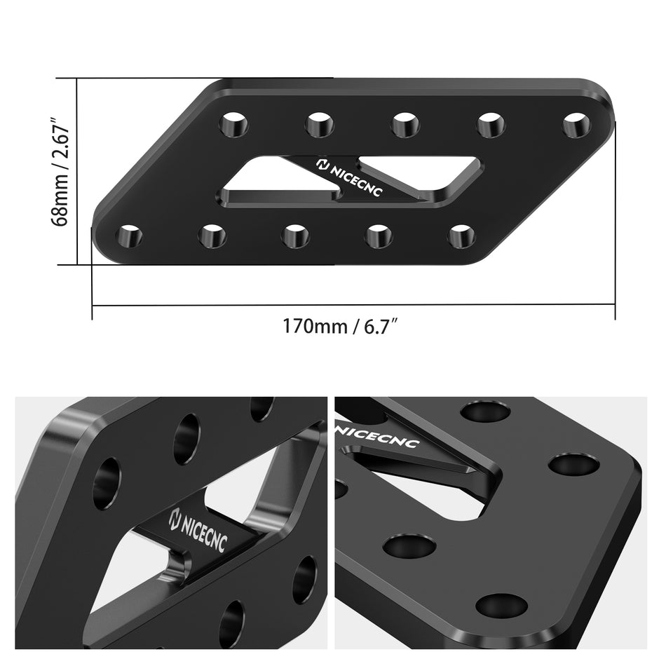 NICECNC Passenger Foot Peg Relocation Brackets for Suzuki DR650 1996-2024