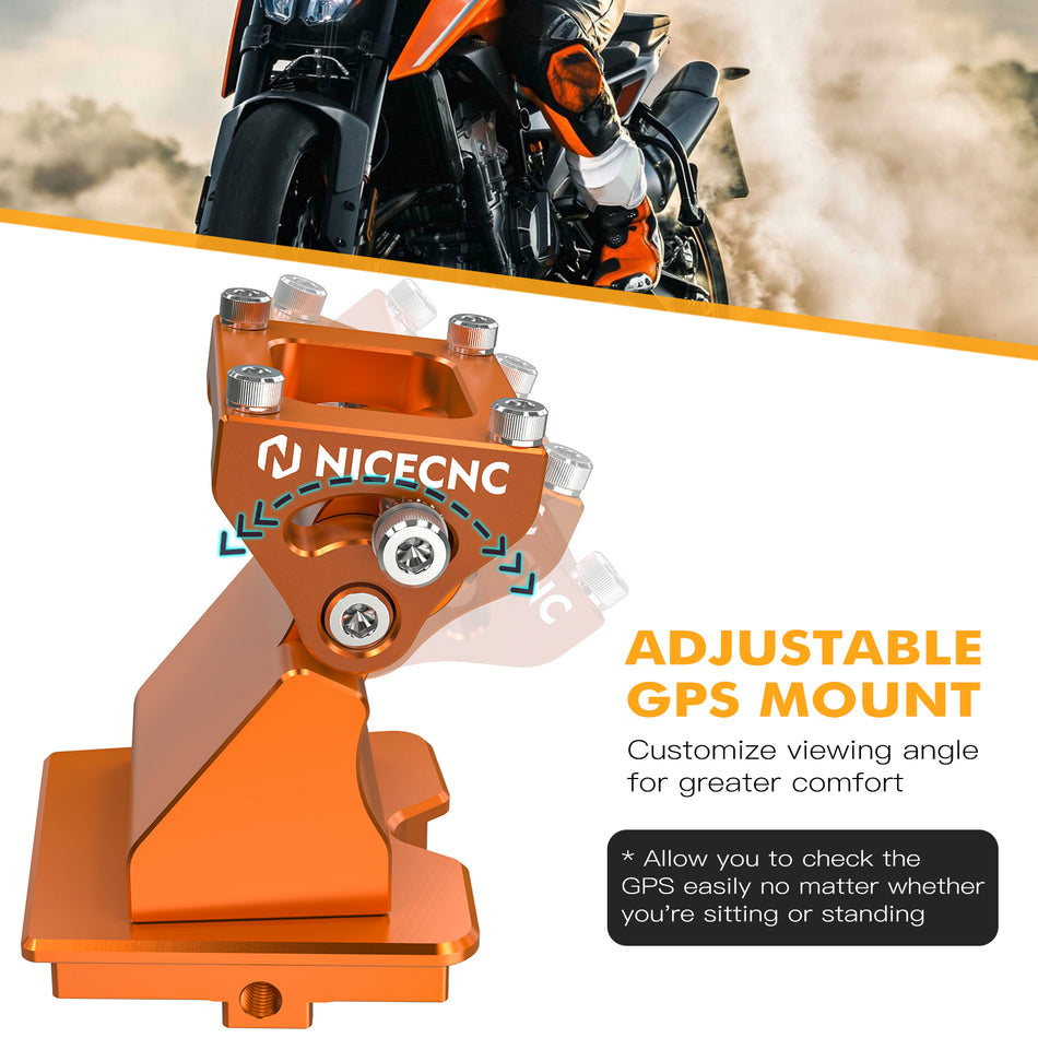 NiceCNC Adjustable GPS Mount Holder Stand For KTM 390 Adventure 790/890 Adventure R/S/Rally Husqvarna NORDEN 901