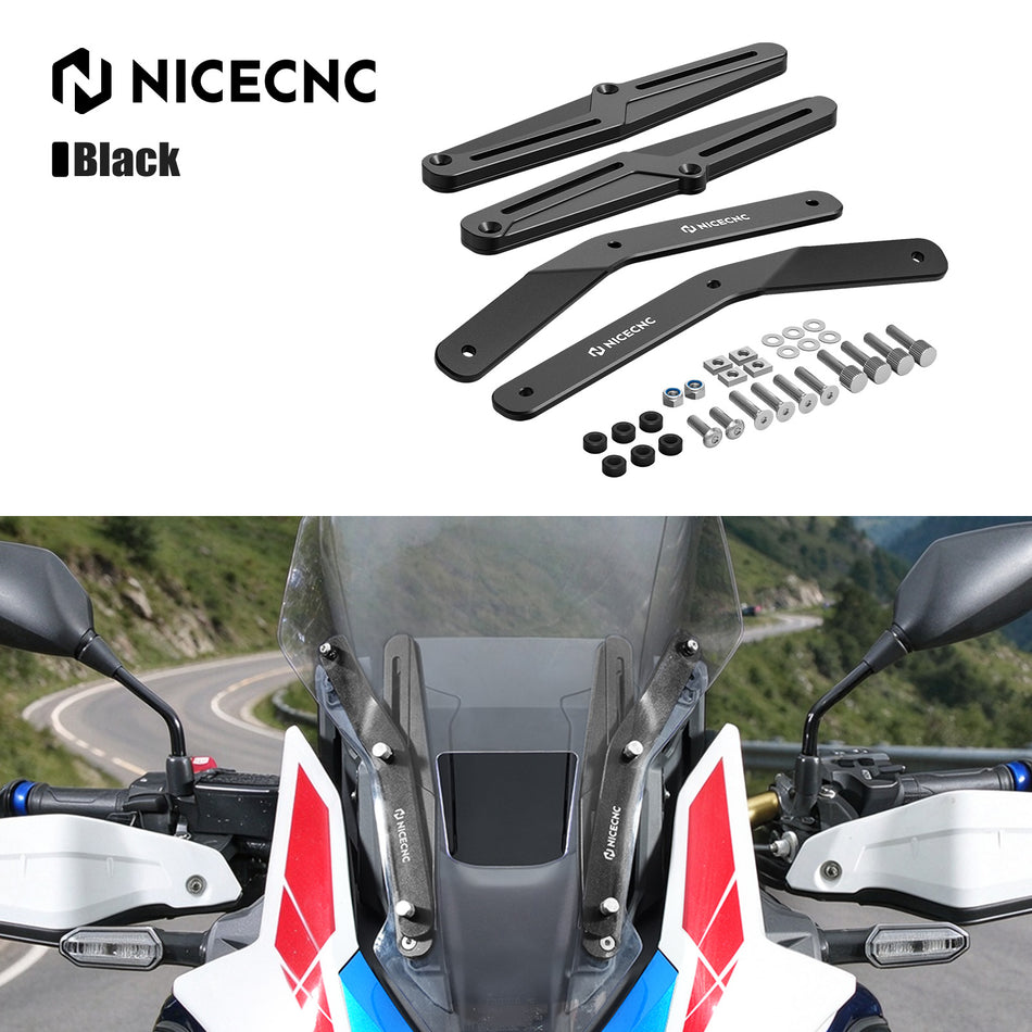 NICECNC Adjustable Windscreen Riser Bracket For Honda CRF1100L Africa Twin Adventure Sports D4/A4 2020-2024
