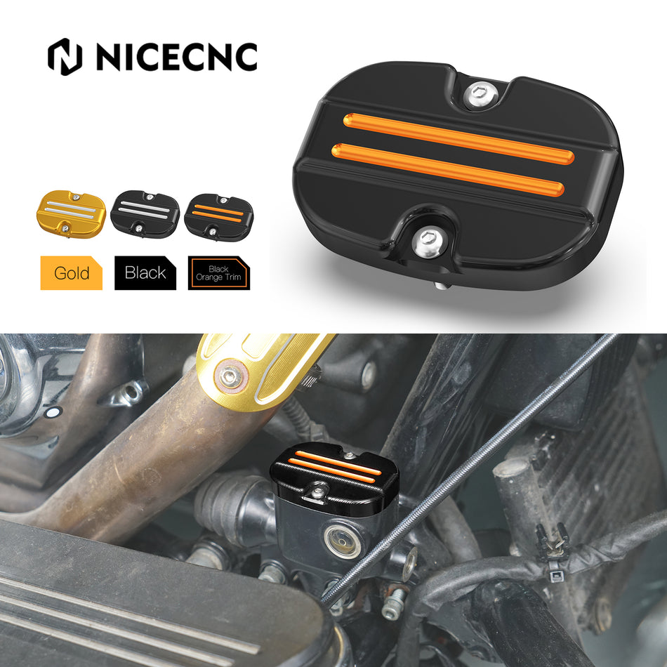 NiceCNC Rear Brake Master Cylinder Cover Lid Cap for Harley Touring Road King/Special Street Glide Road Glide Ultra Limited 2008-2023