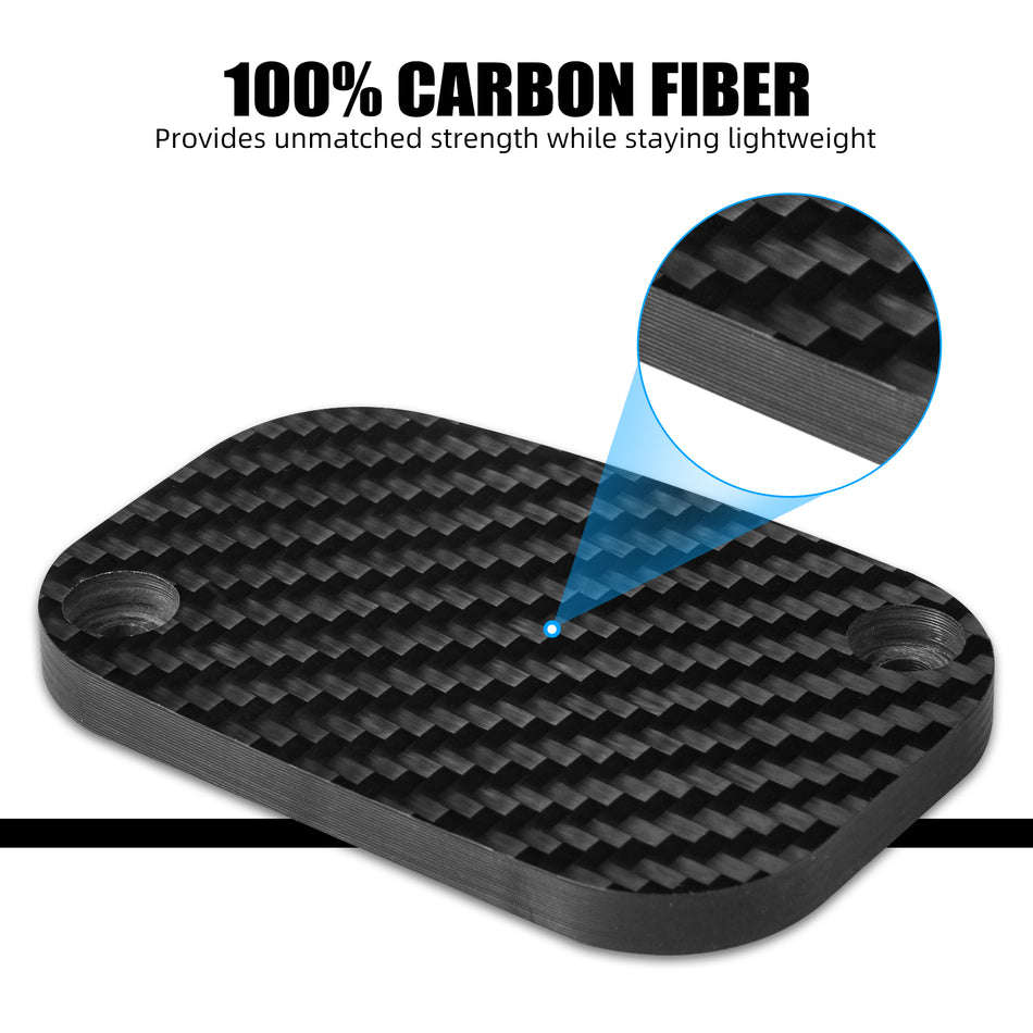 NICECNC Carbon Fiber Front Brake Reservoir Cover Cap for Harley Road Glide FLTRX FLTRK FLTRU