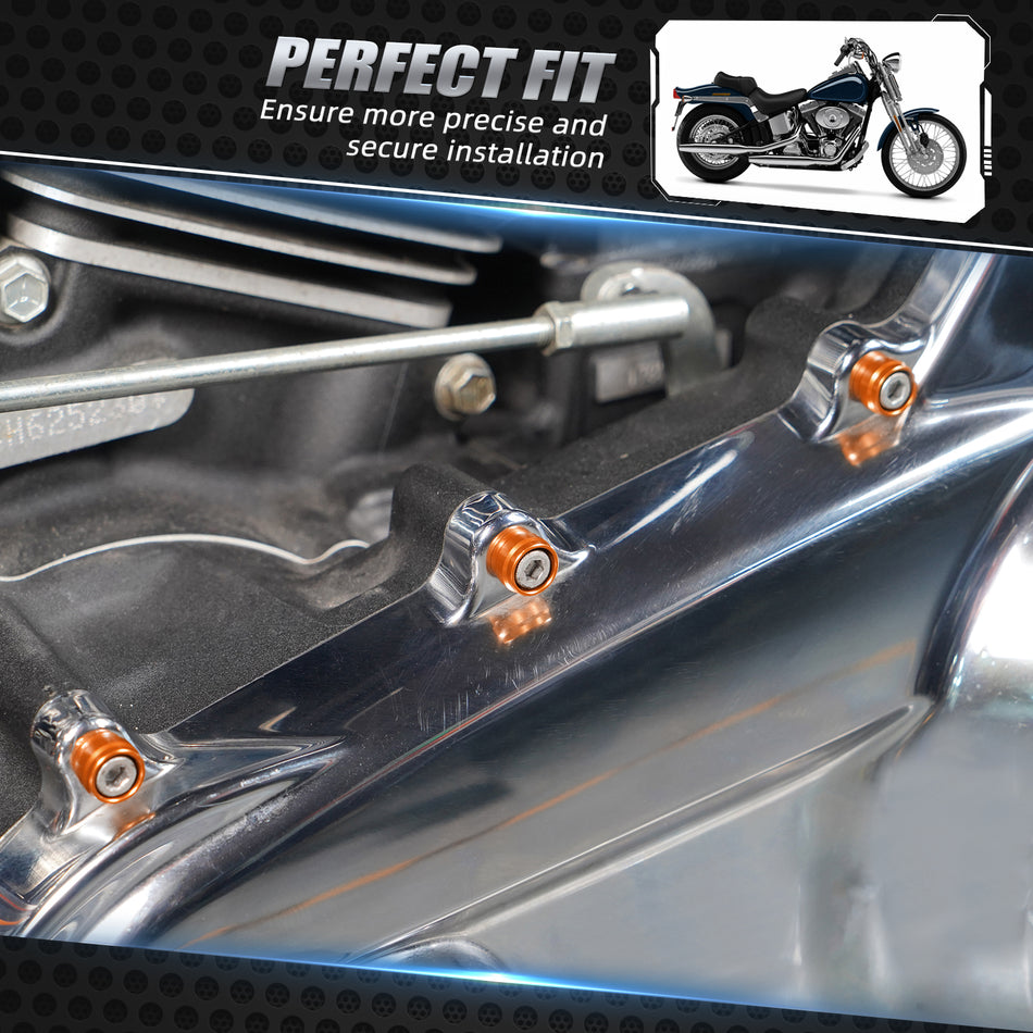 NiceCNC Primary Cover Bolt Decorative Rings For Harley Touring Road King Electra Glide CVO Road Glide Dyna Street Bob Low Rider Fat Boy
