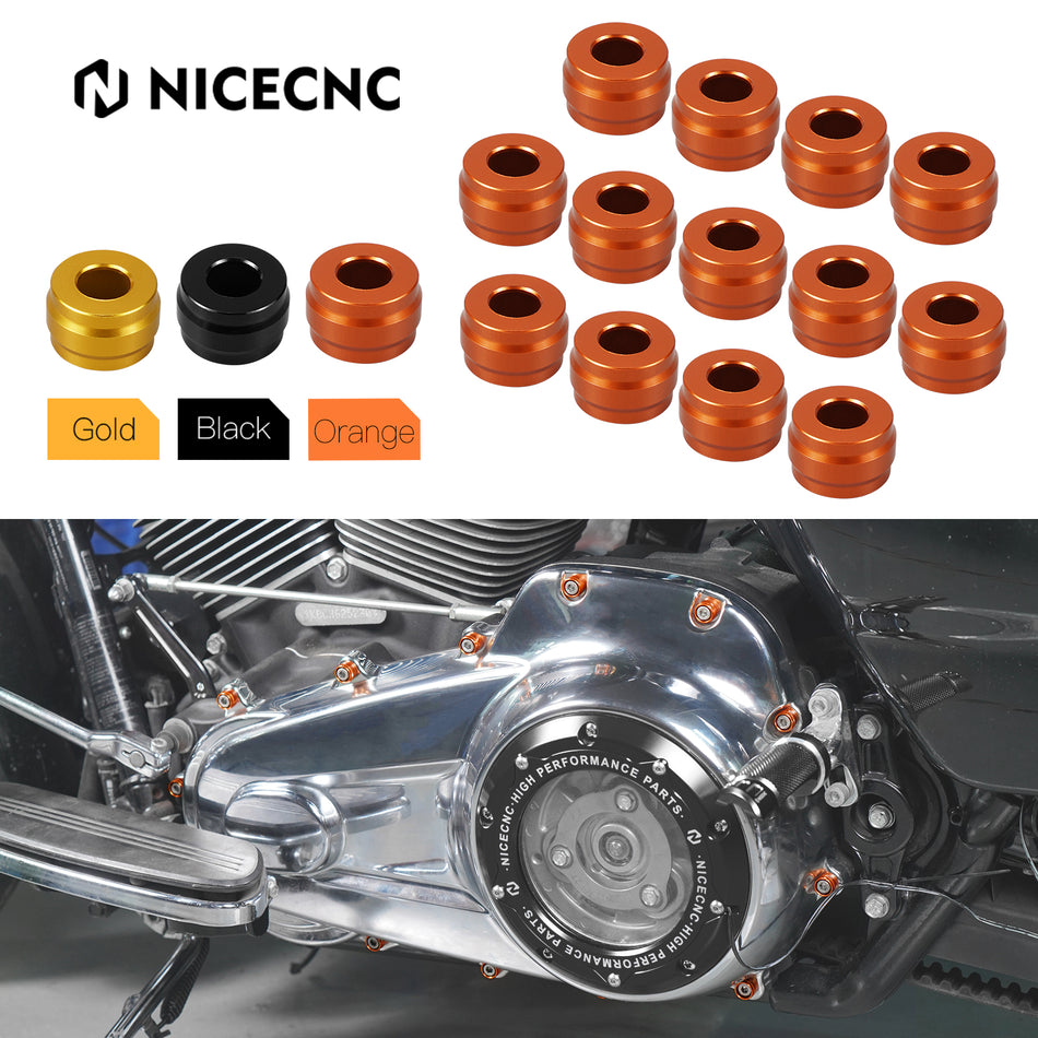 NiceCNC Primary Cover Bolt Decorative Rings For Harley Touring Road King Electra Glide CVO Road Glide Dyna Street Bob Low Rider Fat Boy