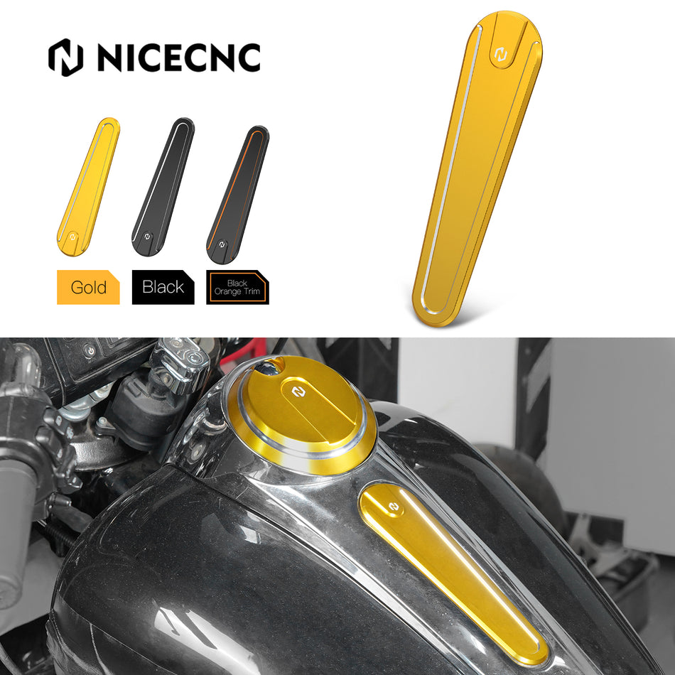 NiceCNC Motorcycle Fuel Gas Tank Dash Console Insert Panel Cover For Harley Touring Street Glide FLHX 2017-2023 Special FLHXS 2017-2020