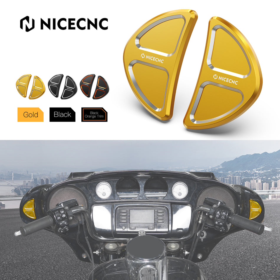 NiceCNC Fairing Mirror Hole Plugs Covers Caps For Harley Street Glide FLHX /Special FLHXS 2014-2023 CVO FLHXSE 2015-2022 ST FLHXST 22-23