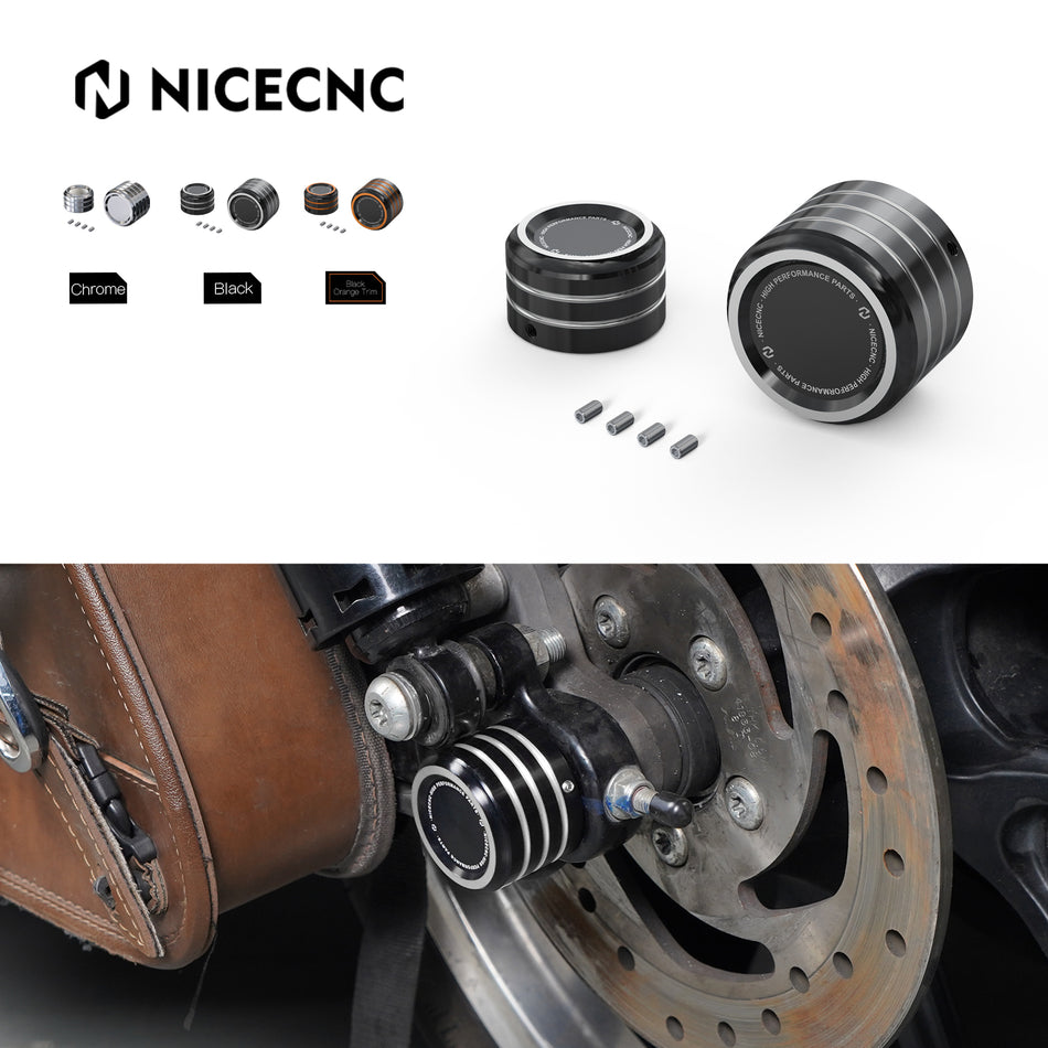 NiceCNC Rear Axle Nut Covers For Harley Sportster XL 883 1200 Iron 883 XL883N Iron 1200 XL1200NS Forty Eight XL1200X Roadster 2005-2022