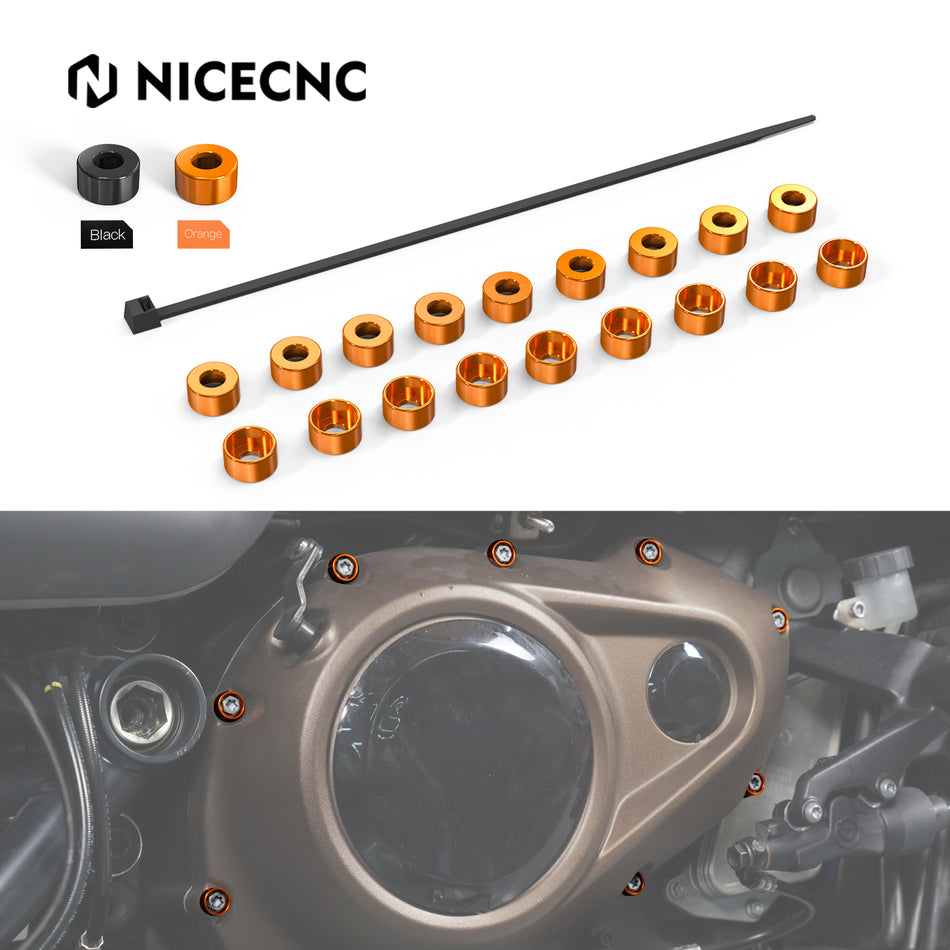 NiceCNC Engine Case Cover Bolt Decorative Trim Rings For Harley Sportster S Nightster RH975 2023 2024 RH1250S Pan America 1250 2021-2024