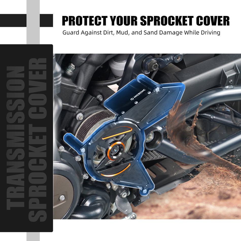 NICECNC Transmission Sprocket Belt Cover for Harley Sportster S RH1250S 2021 2022 2023 2024 Nightster RH975 2022-2024