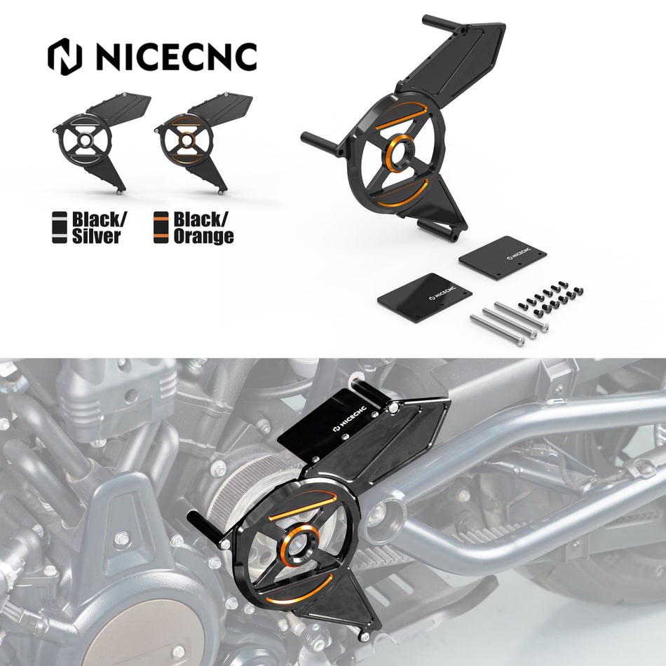 NICECNC Transmission Sprocket Belt Cover for Harley Sportster S RH1250S 2021 2022 2023 2024 Nightster RH975 2022-2024