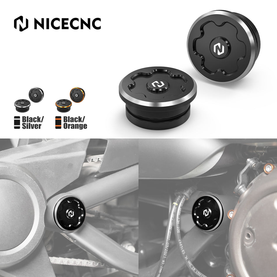 NICECNC Motorcycle Aluminum Swingarm Hole Cap Covers for Harley Sportster S RH1250S 2021-2024 SportsterS Swingarm Hole Plugs
