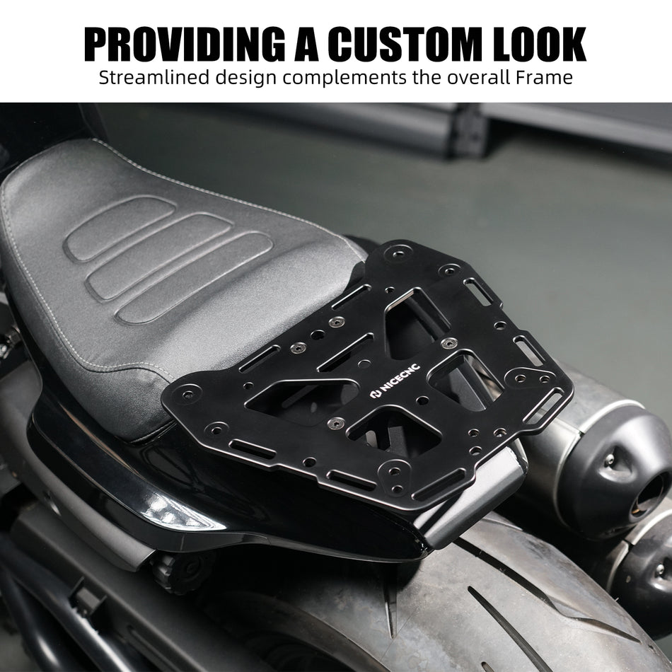 NICECNC Aluminum Rear Tail Luggage Rack Carrier Top Case Mounting for Harley Sportster S RH1250S 2021-2023 2024