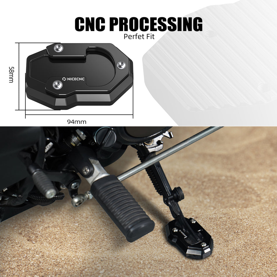 NICECNC for 2021-2024 Harley Sportster S RH1250S Kickstand Extension Pad Foot Side Stand Enlarger Plate