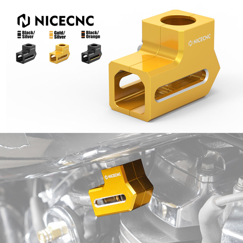 NICECNC Aluminum Fuel Line Fitting Cover for Harley Electra Glide Classic FLHTC Street Glide CVO FLHXSE FLHX